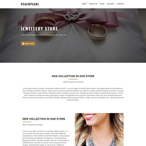 Peachpearl template preview