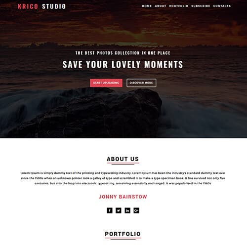Krico template preview