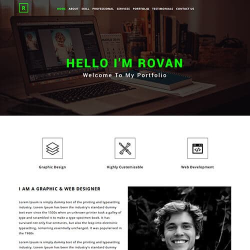 Rovan template preview