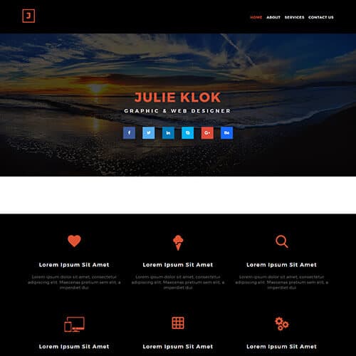 Julie-Klok template preview