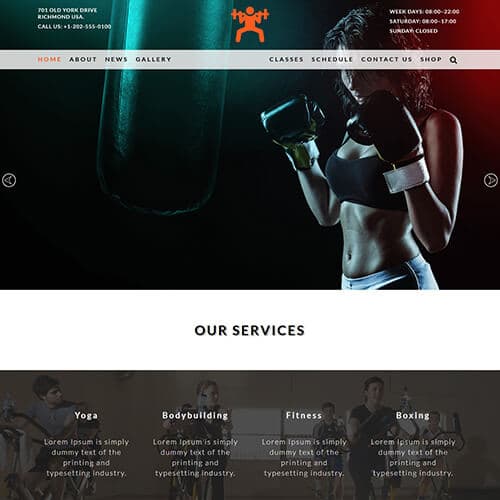 Gymbit template preview