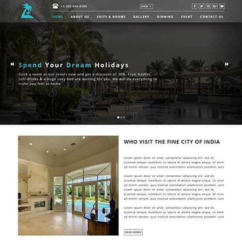 Resortono template preview