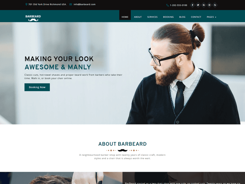 Barbeard - Premium HTML5 Barber Shop Website Template