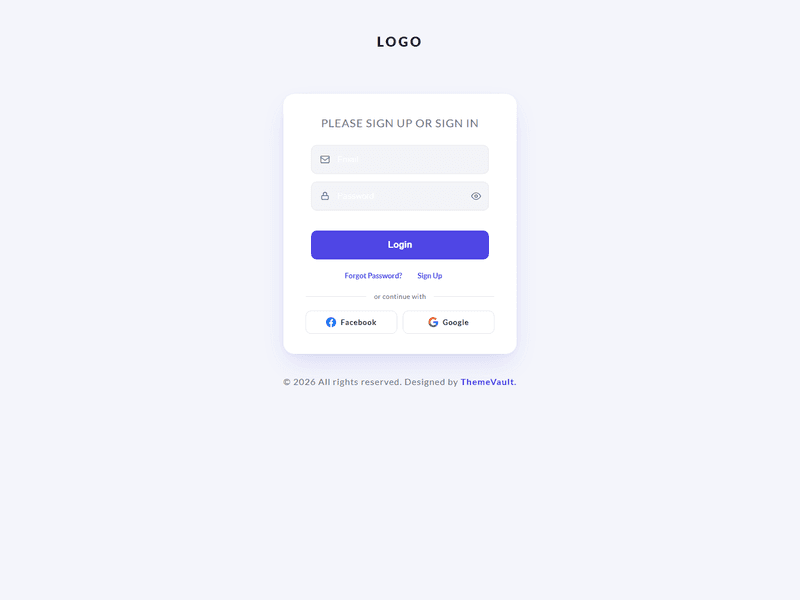 Creative Business Login Form