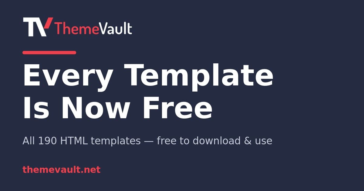 Every ThemeVault Template Is Now Free