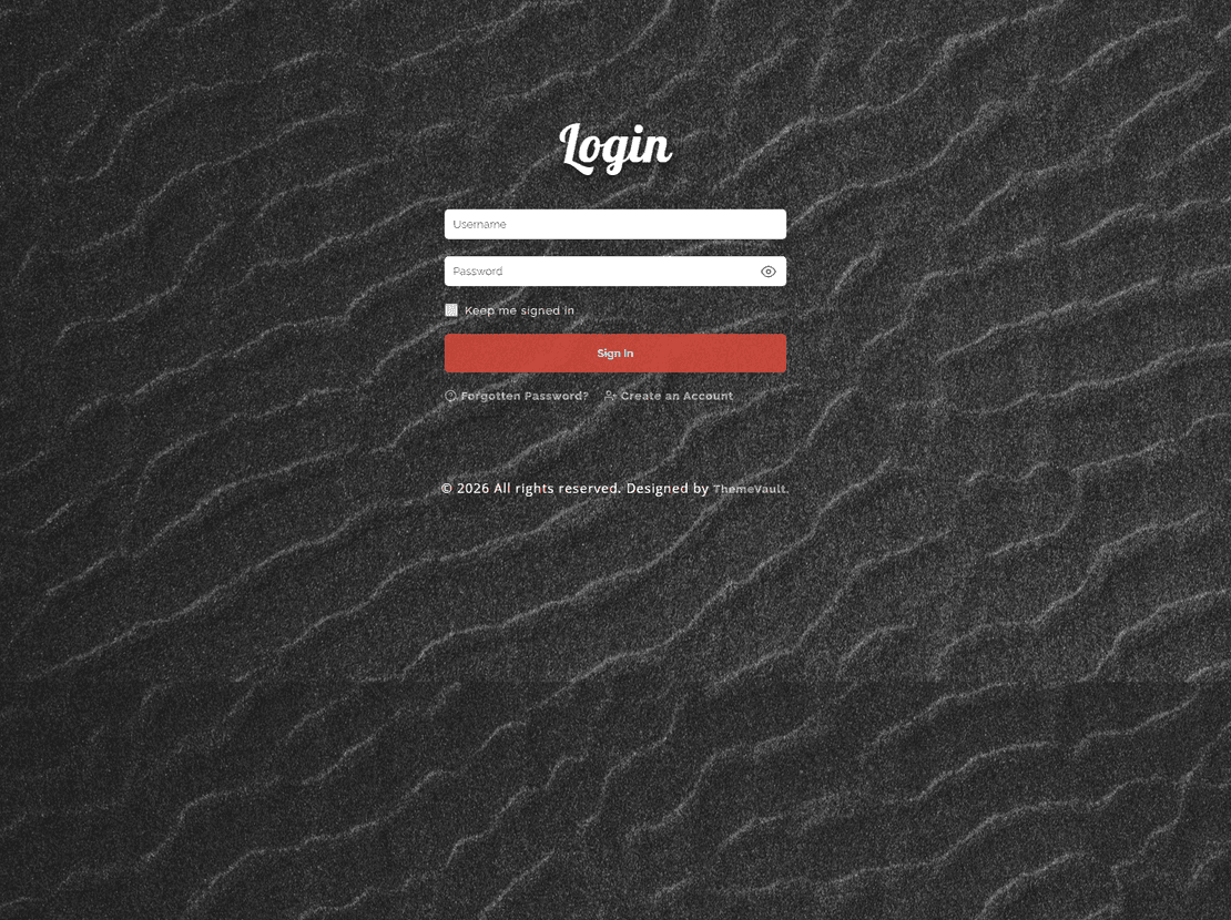 Instant Login Form