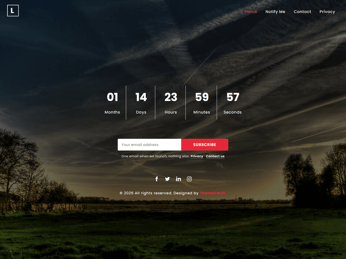 Landscape Coming Soon