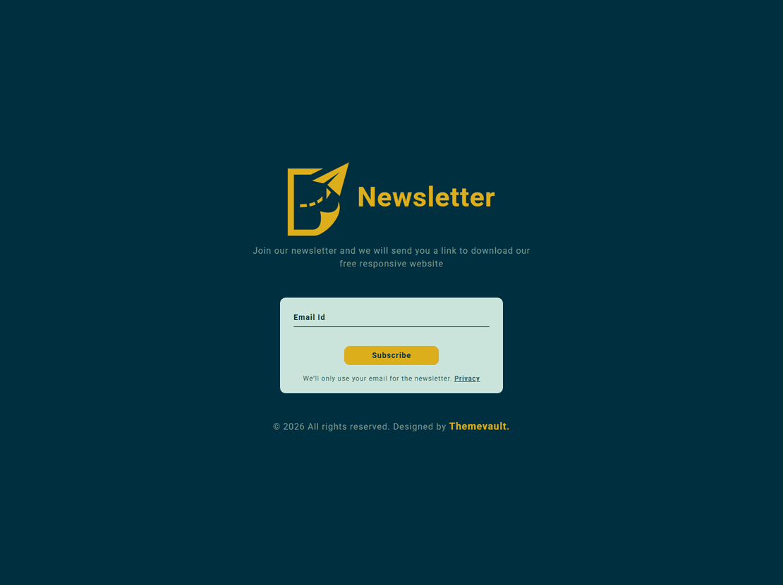 Modern Distinctive Subscribe Form
