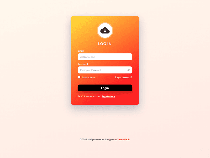 Ember Login Form