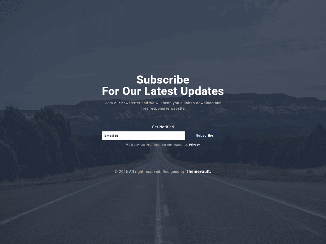 Unique Transparent Subscribe Form