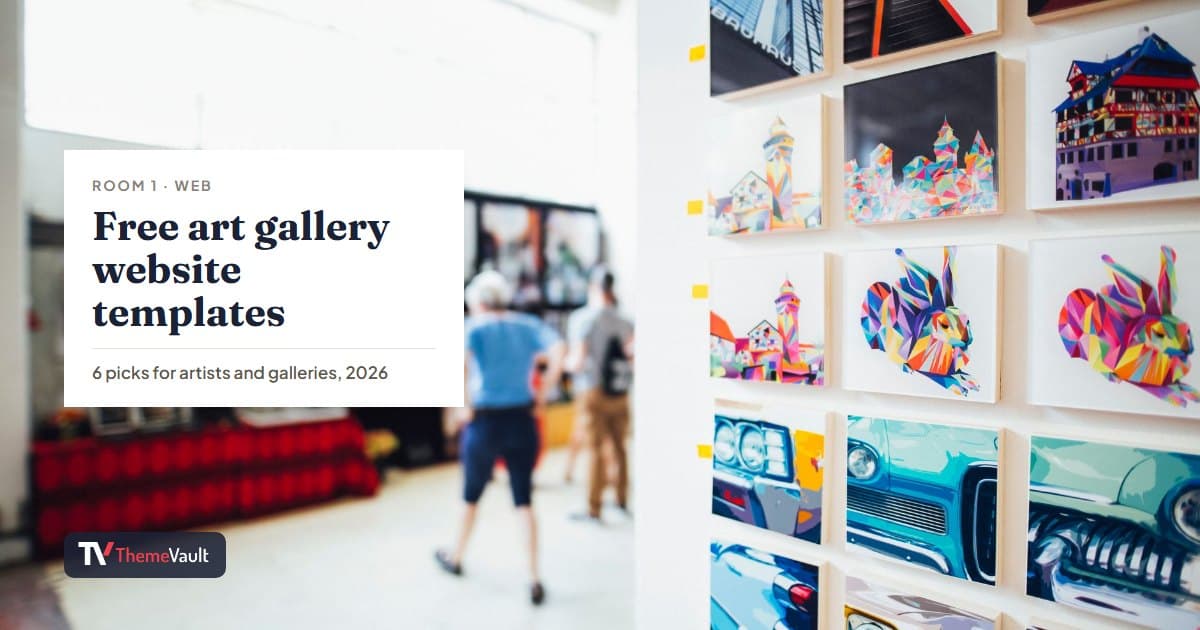 Free Art Gallery Website Templates (2026): 6 Responsive Picks