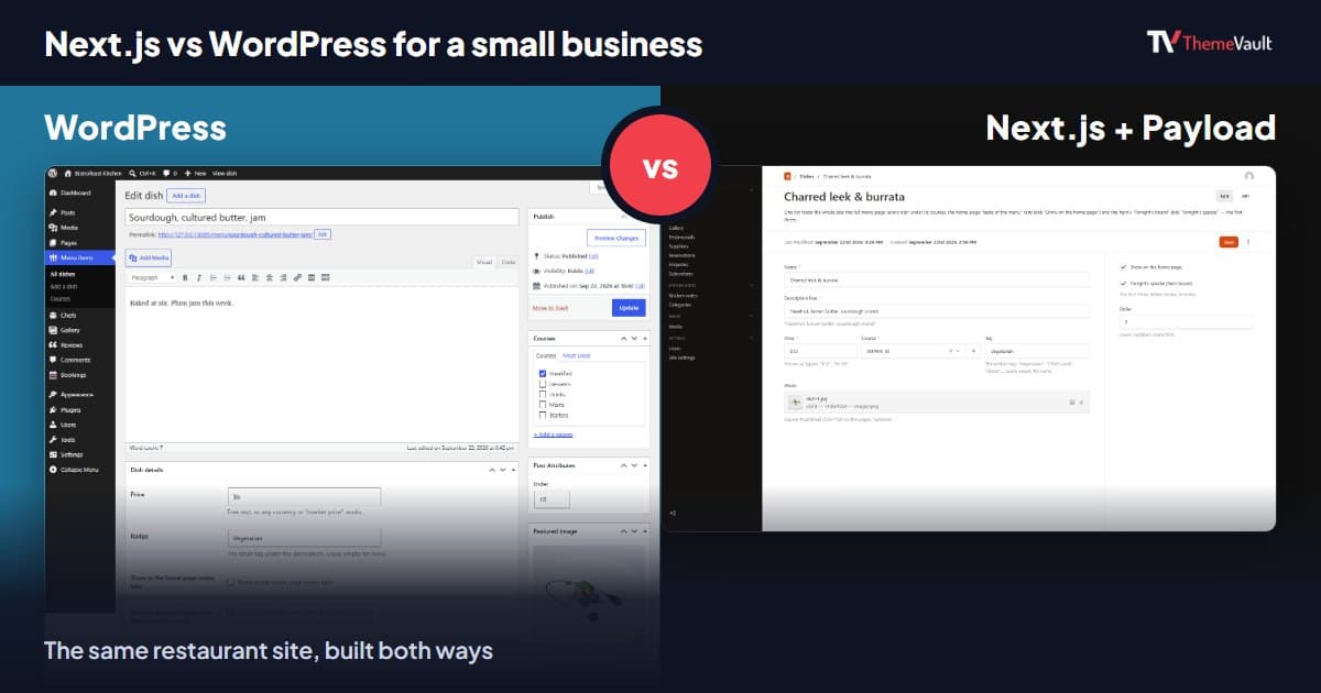 Next.js vs WordPress for a Small Business Website (2026)