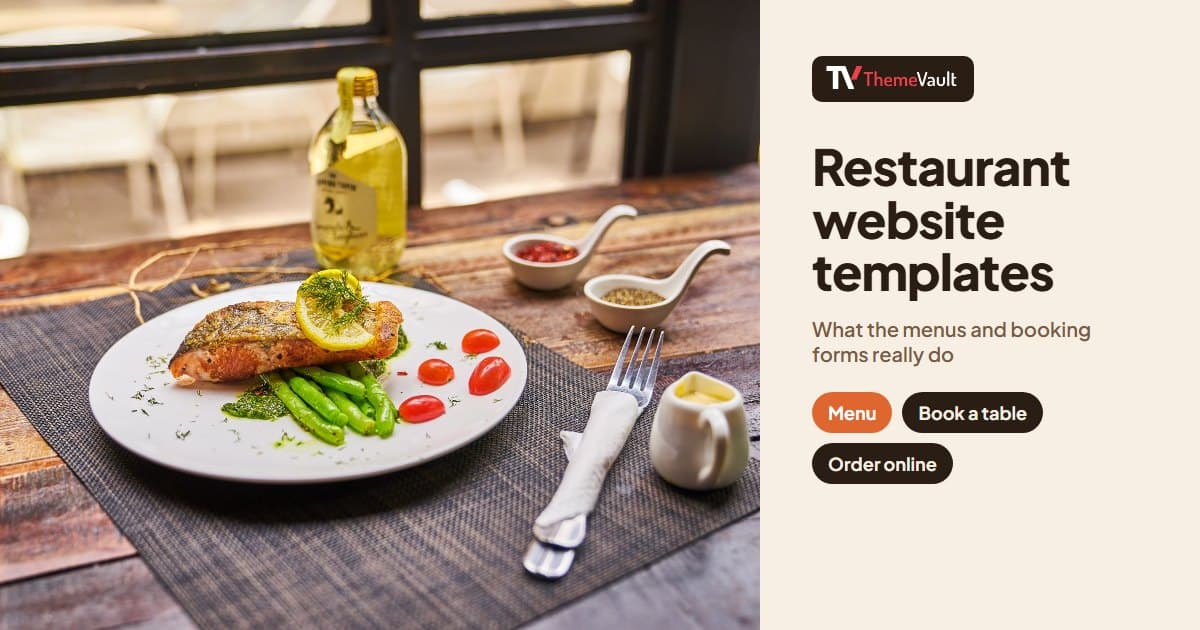 Restaurant Website Templates With Menus, Table Booking and Online Ordering (2026)