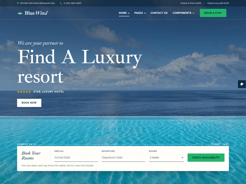 BlueWind – Travel Agency Website Design Template