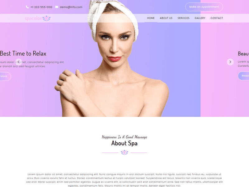 Spacelon – Beauty Salon & Spa Astro Template
