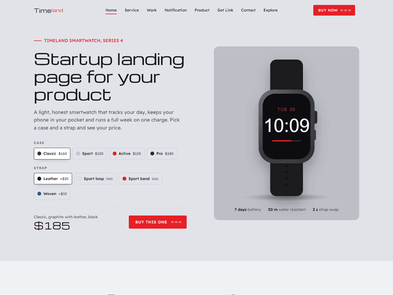 TimeLand - One Page Responsive HTML Website Template
