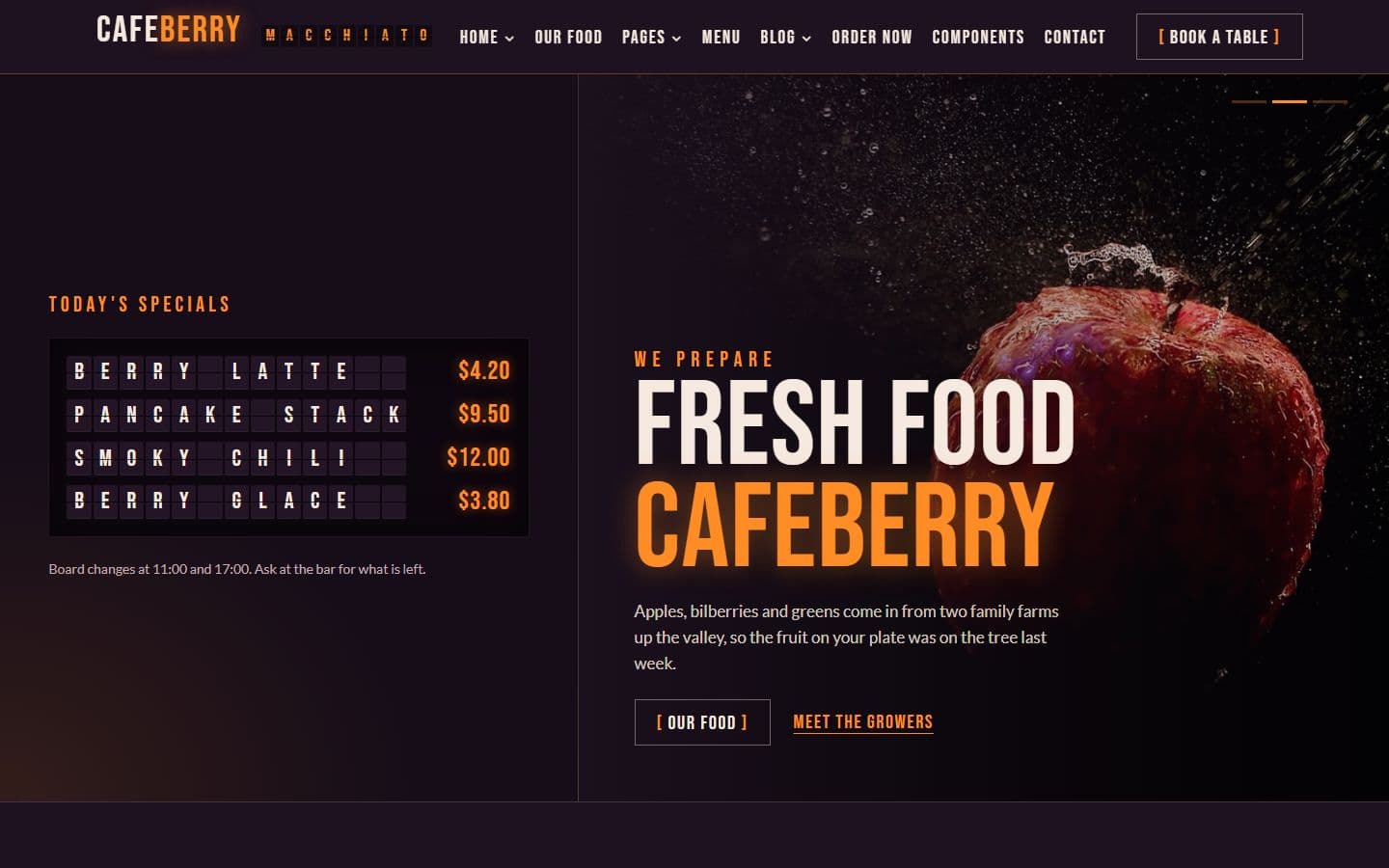 CafeBerry — Late Night design