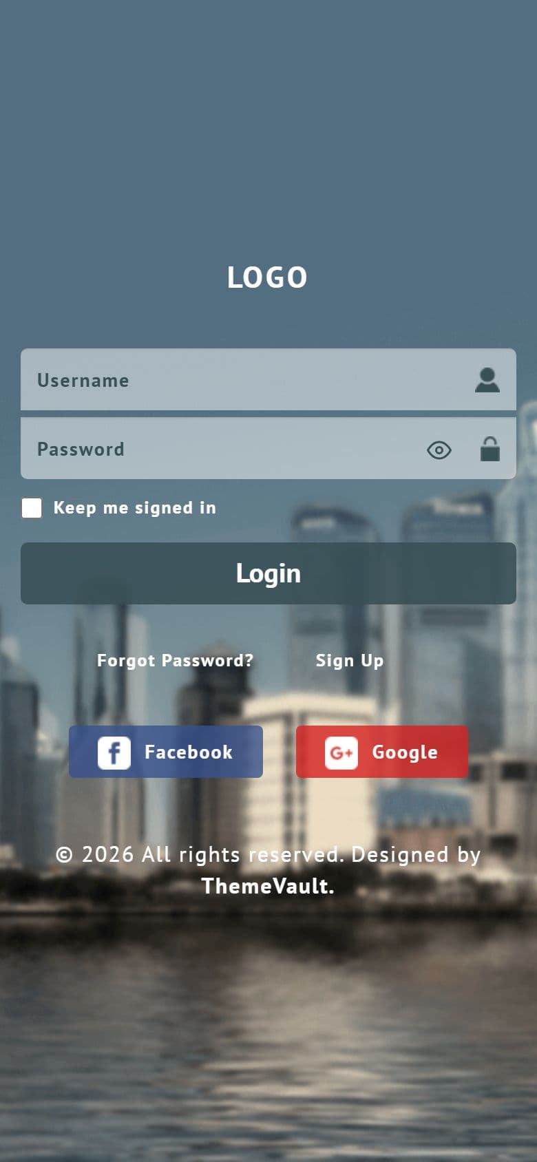 Classic Login on a phone