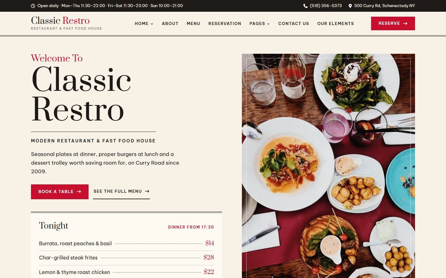ClassicRestro — Carte design