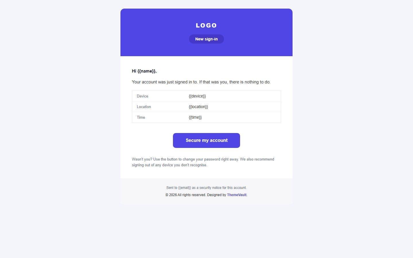 Creative Business Login Email: signin alert page