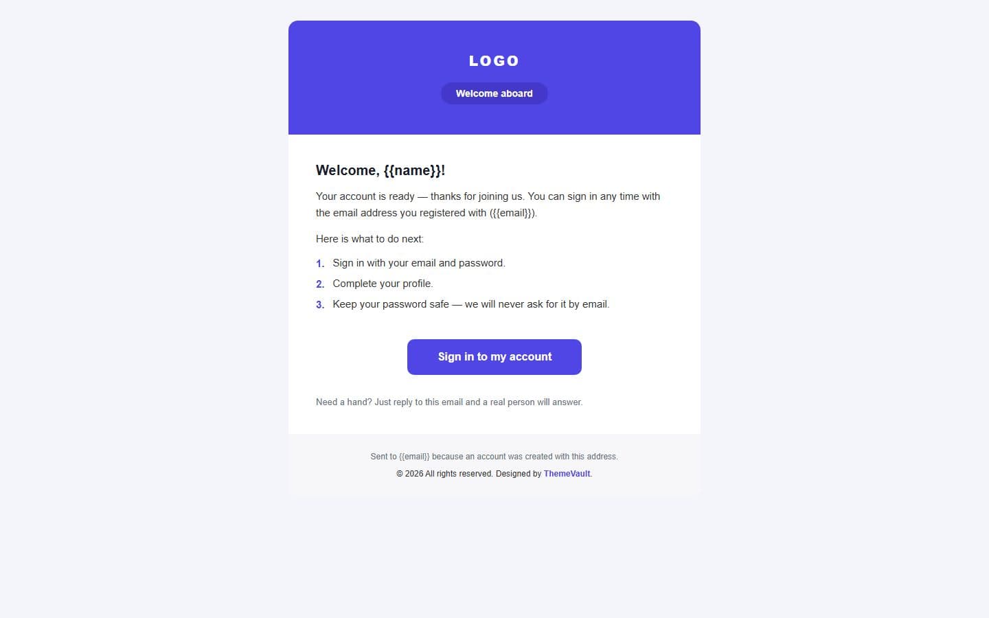 Creative Business Login Email: welcome page
