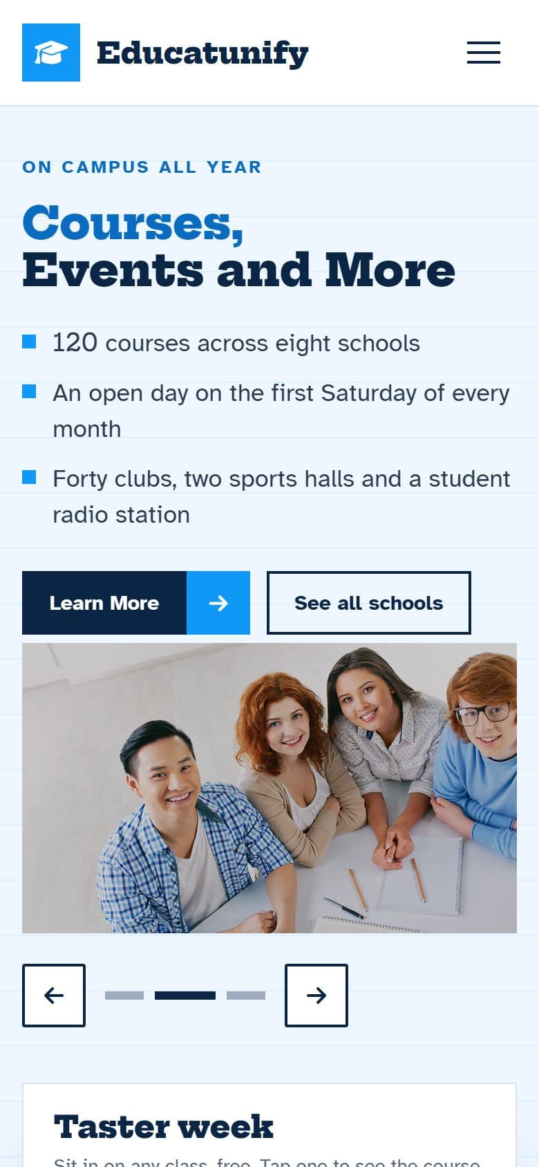Educatunify on a phone