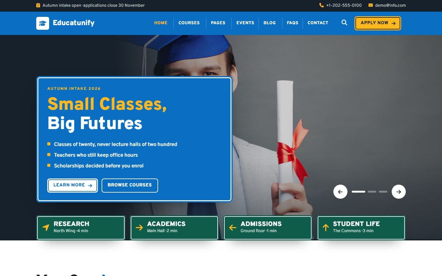Educatunify — Wayfinding design