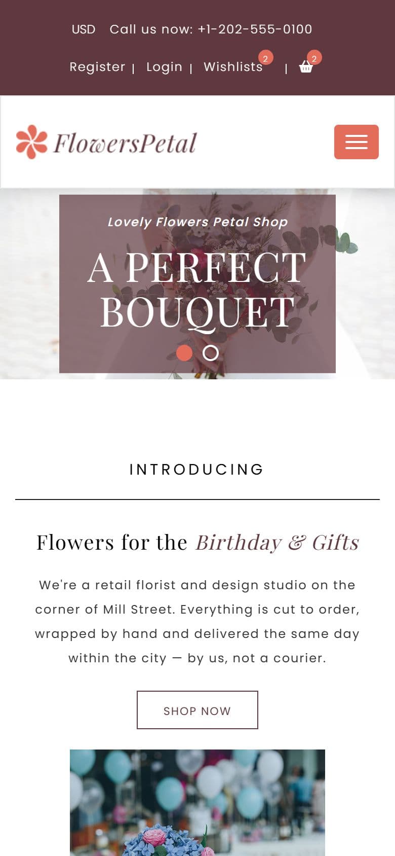 FlowersPetal on a phone