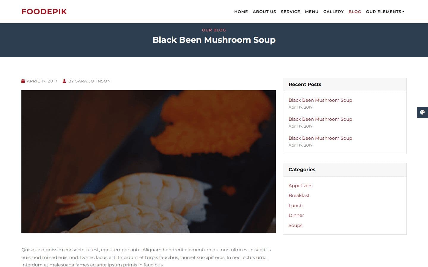 FoodEpik Blog detail page