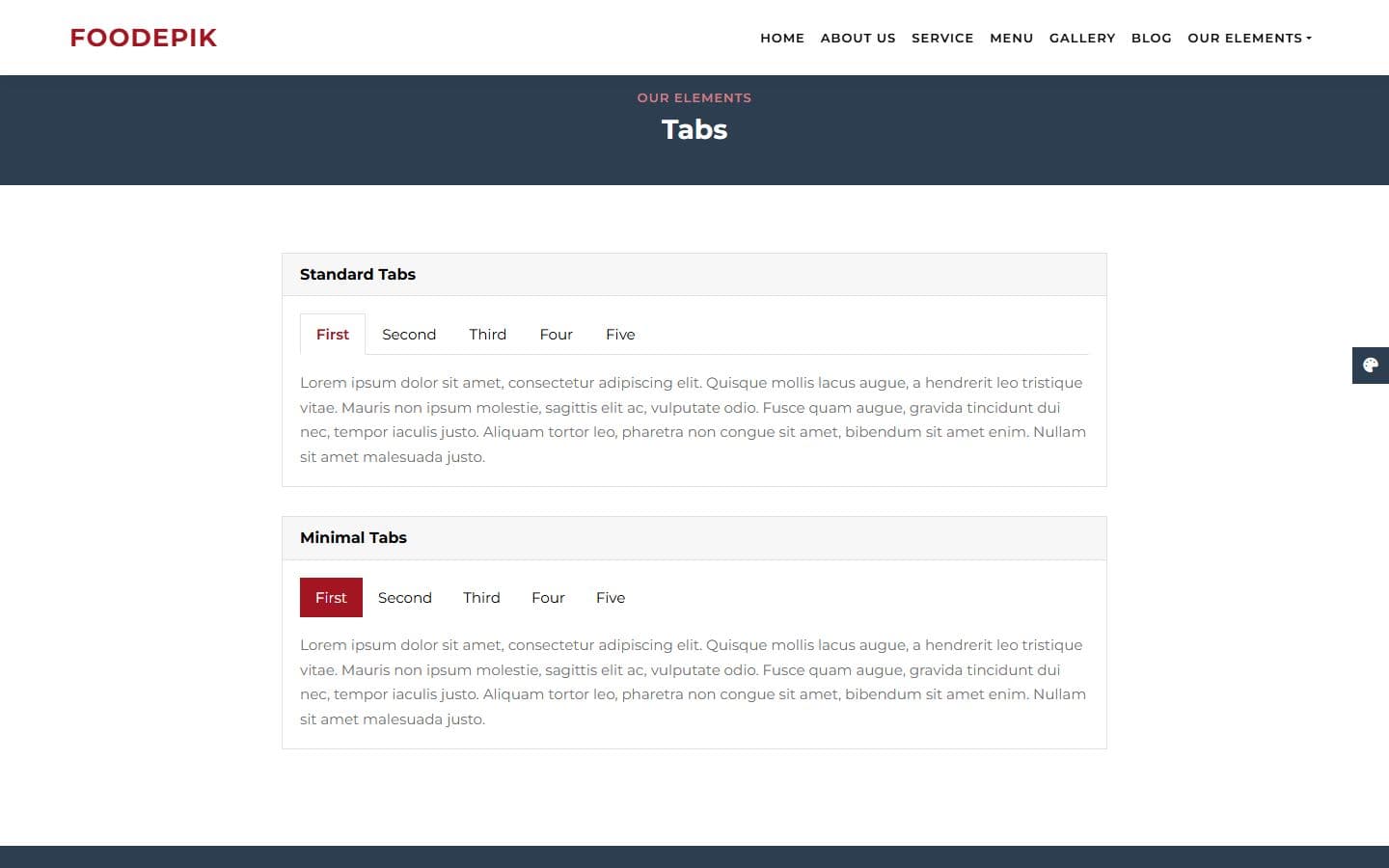 FoodEpik Tab page