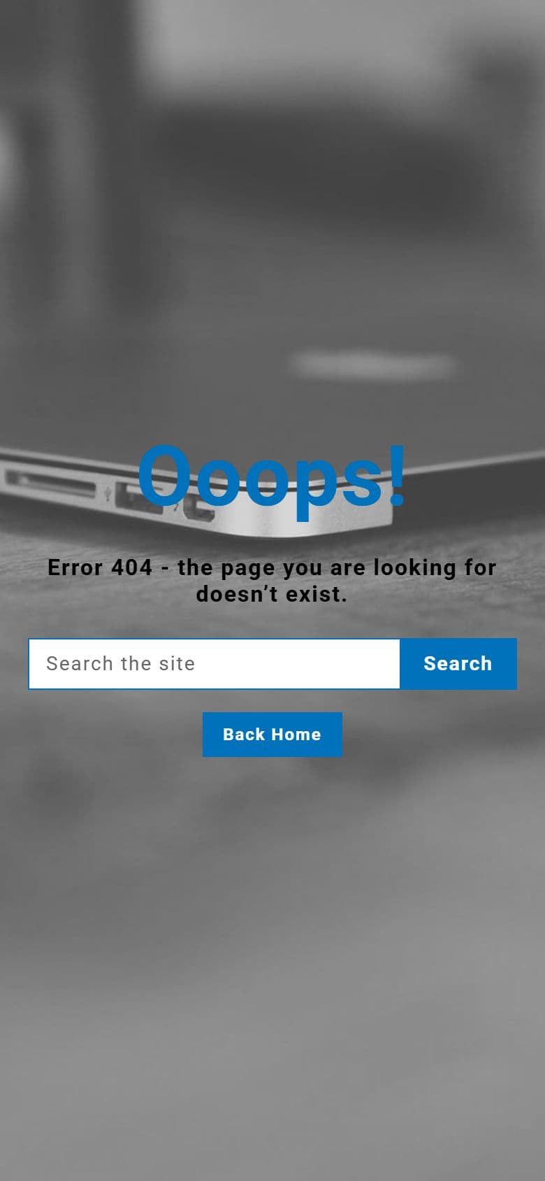 Professional 404 on a phone