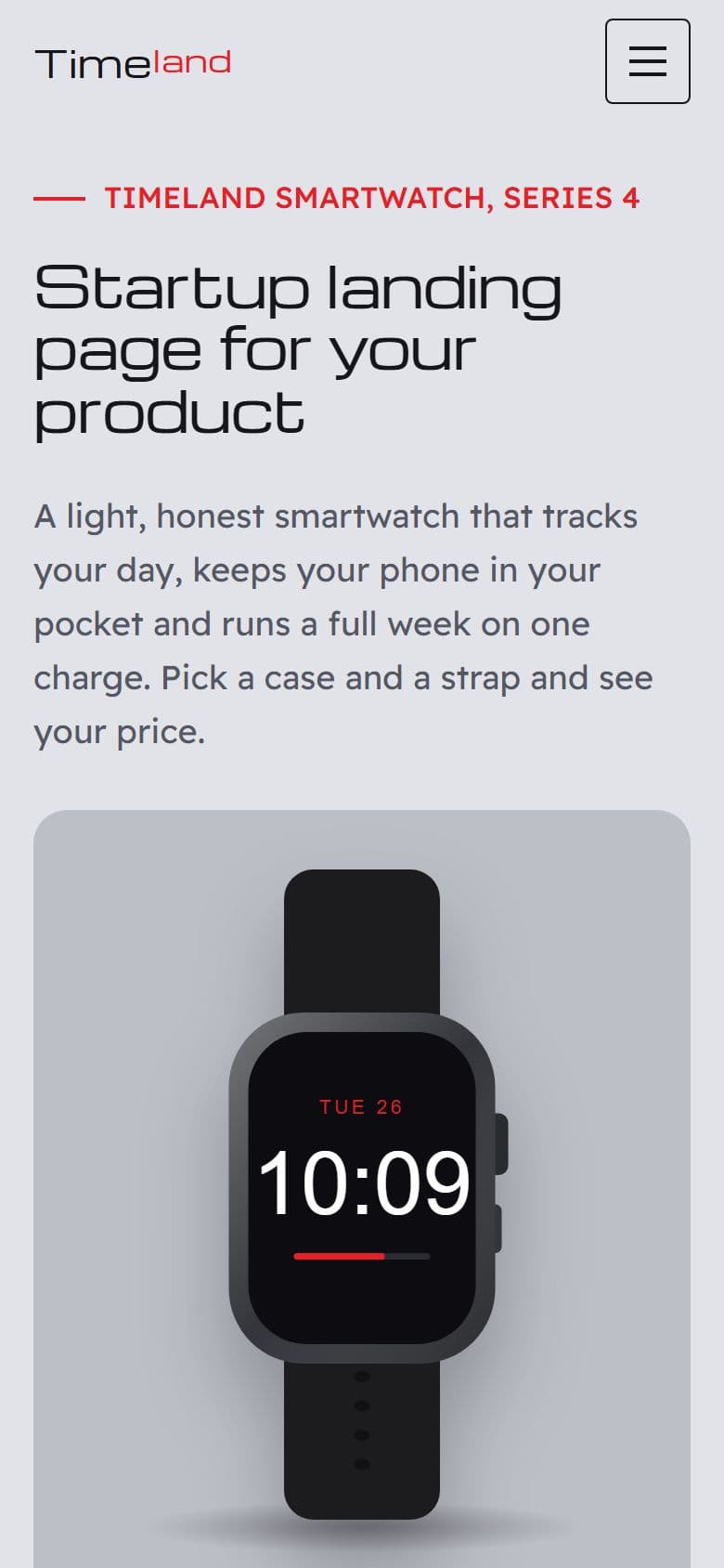 TimeLand on a phone
