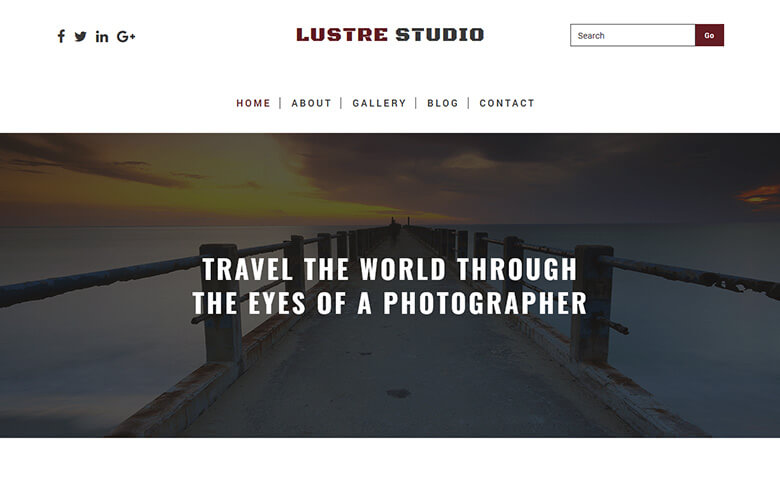 Luster Studio photography and gallery website template