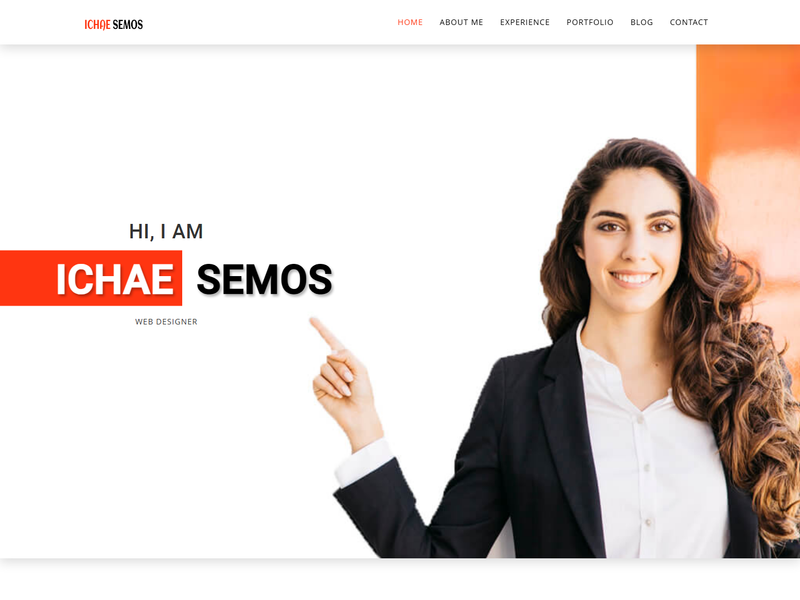 Ichae Semos web designer portfolio template