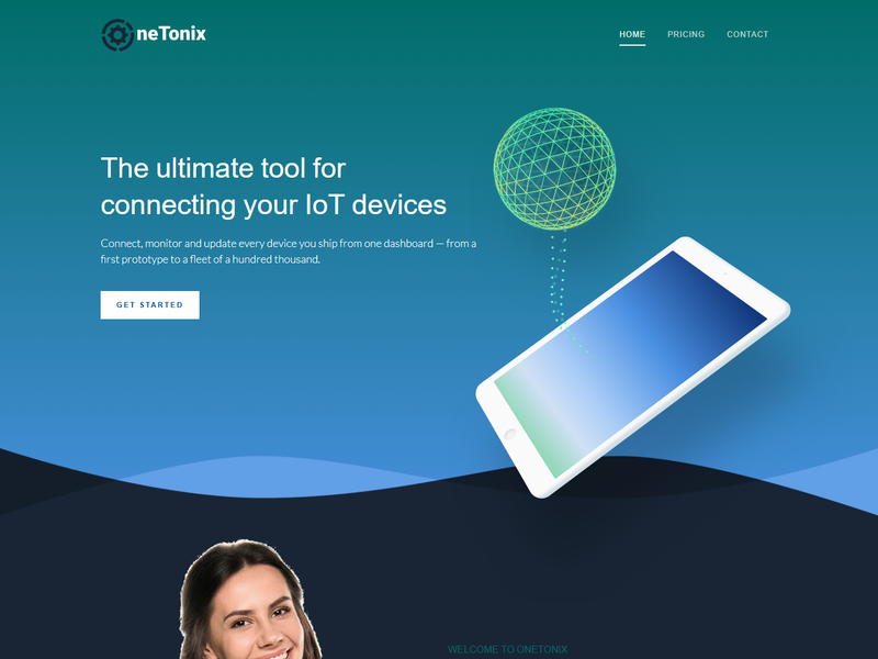 Onetonix landing page template