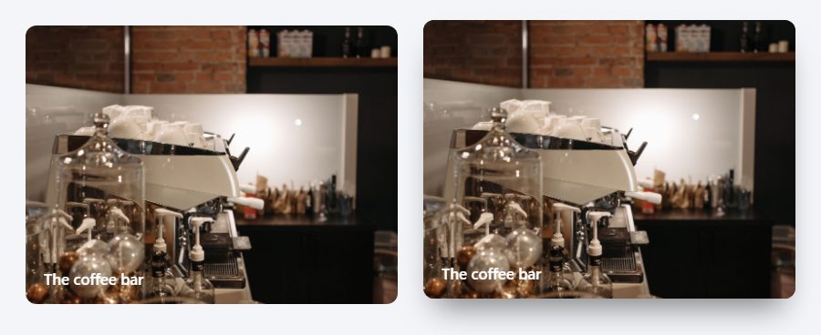 Lift and shadow CSS image hover effect: the card before and on hover