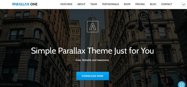 Parallax one one page web template